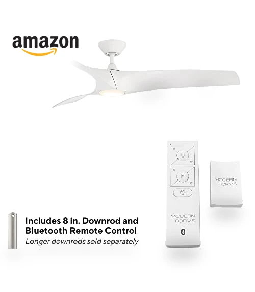 Smart Indoor and Outdoor Ceiling Fan with LED Light Kit — Ceiling Fan Wall Controls, Modern Forms