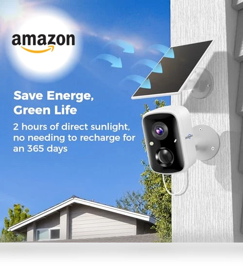 Solar Security Cameras Wireless Outdoor — Smart Home Security, Hiseeu
