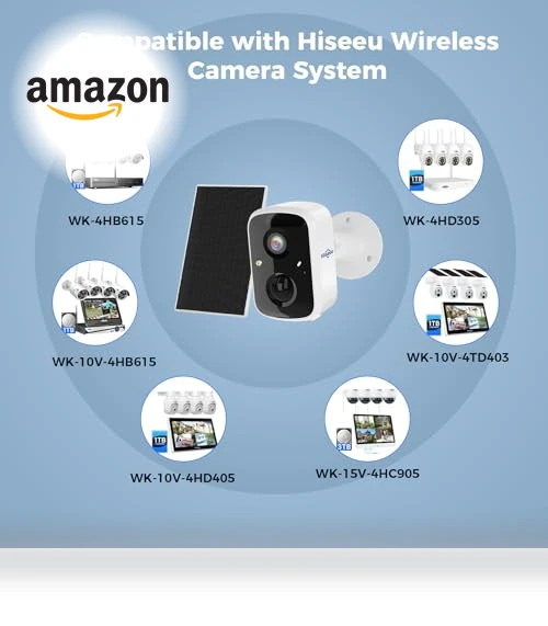 Solar Security Cameras Wireless Outdoor — Smart Home Security, Hiseeu
