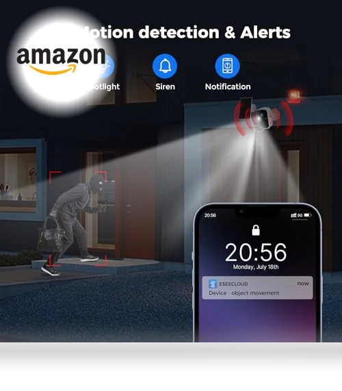 Solar Security Cameras Wireless Outdoor — Smart Home Security, Hiseeu