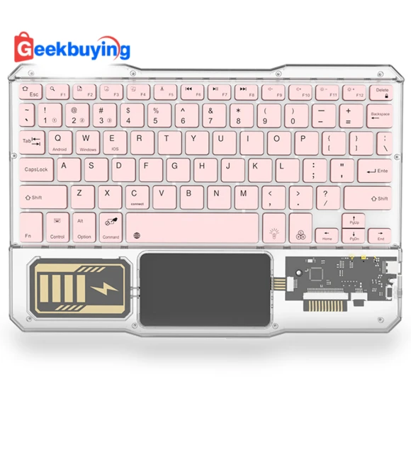 Transparent Wireless Bluetooth Keyboard with Touchpad — Keyboards, Other