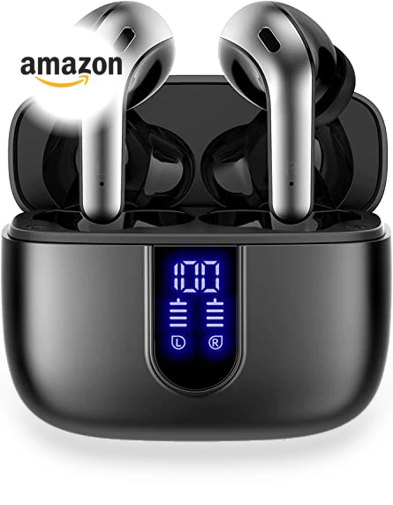 True Wireless Earbuds with LED Power Display — In-Ear Headphones, TAGRY