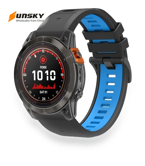 Two Color Quick Release Silicone Watch Band — Girls' Watch Straps, Garmin