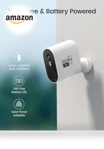 Wireless Outdoor Home Security Camera System — Smart Home Security, AOSU