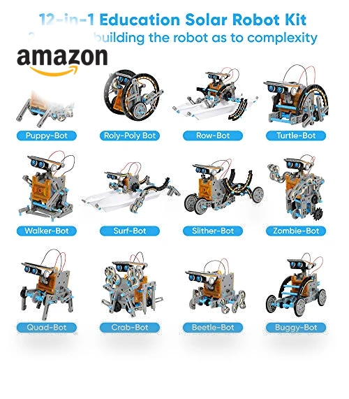 12-in-1 Education Solar Robot Toys — Solar Power, Sillbird