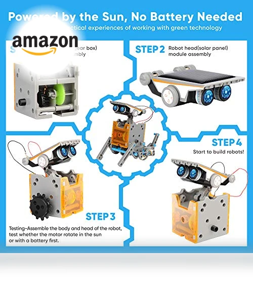 12-in-1 Education Solar Robot Toys — Solar Power, Sillbird