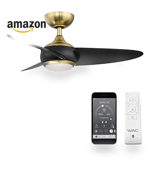 3-Blade Smart Home Ceiling Fan with LED Light Kit — Ceiling Fan Lighting Solutions, WAC Lighting