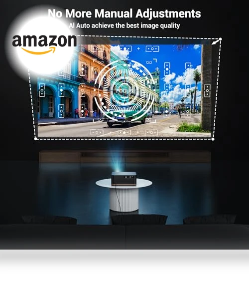 4K Home Theater Projector with WiFi 6 and Bluetooth 5.2 — Home Theater Projectors, HAPPRUN