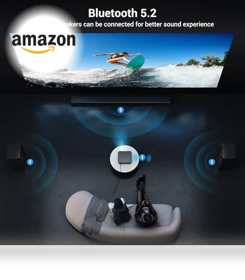4K Home Theater Projector with WiFi 6 and Bluetooth 5.2 — Home Theater Projectors, HAPPRUN