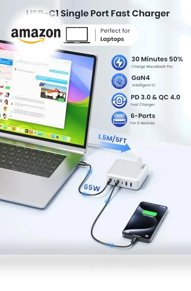 6-in-1 USB C Charger Block Fast Charging Station — Chargers & Adapters, Dongguan Yuanhaoxun Technology Co., Ltd.