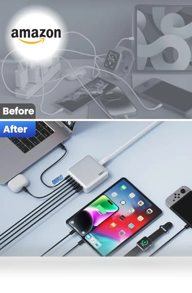 6-in-1 USB C Charger Block Fast Charging Station — Chargers & Adapters, Dongguan Yuanhaoxun Technology Co., Ltd.