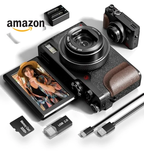 Digital Camera for Photography with 64MP & 5K Video — Compact Digital Cameras, G-Anica