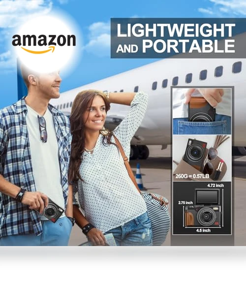 Digital Camera for Photography with 64MP & 5K Video — Compact Digital Cameras, G-Anica