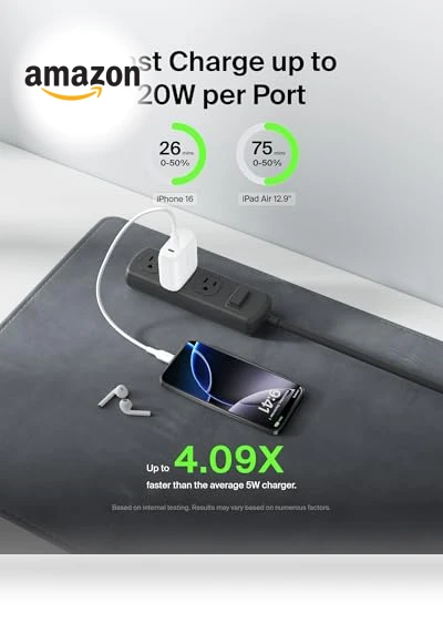 Dual Port USB-C Wall Charger — USB Hubs, Belkin