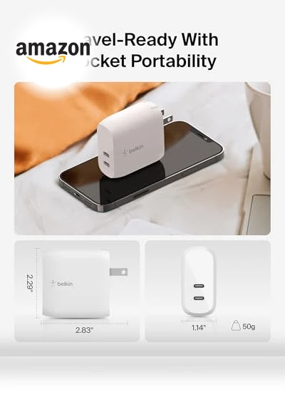 Dual Port USB-C Wall Charger — USB Hubs, Belkin