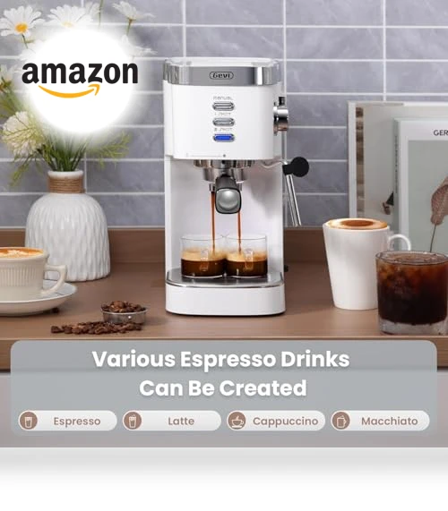 Espresso Machine with Milk Frother — Coffee & Espresso Combos, Gevi