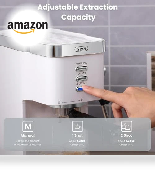 Espresso Machine with Milk Frother — Coffee & Espresso Combos, Gevi