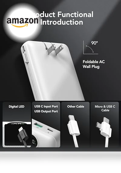Fast Charging Portable Charger with LED Display — Chargers, VRURC