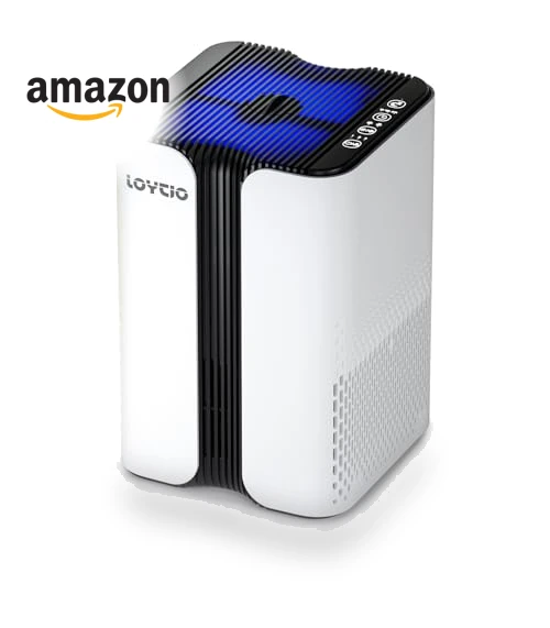 HEPA Air Purifier with Night Light and Aromatherapy — Activated Carbon Air Purifiers, Loytio