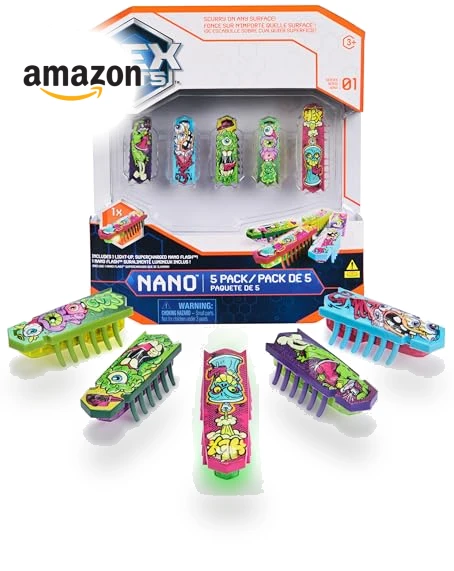 HEX BOTS Nano 5-Pack with Flash Nano — Construction Kits, Spin Master
