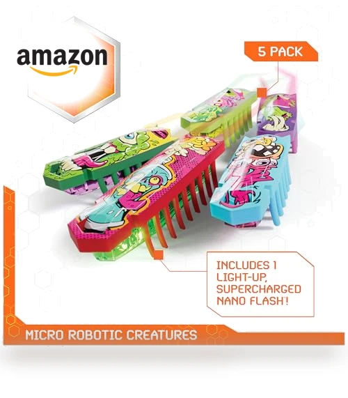 HEX BOTS Nano 5-Pack with Flash Nano — Construction Kits, Spin Master