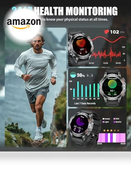 Military Smart Watch for Men — Smartwatches, SUNKTA
