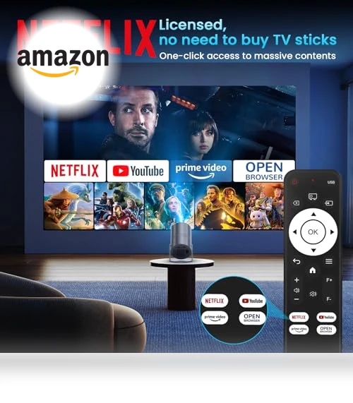 Mini Projector with WiFi and Bluetooth — Home Theater Projectors, YOWHICK