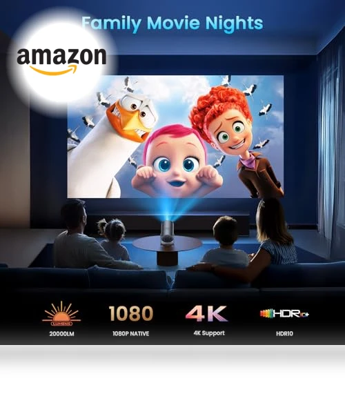 Mini Projector with WiFi and Bluetooth — Home Theater Projectors, YOWHICK
