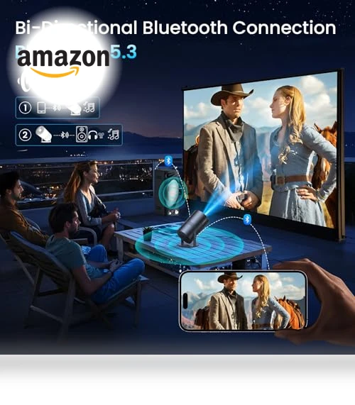 Mini Projector with WiFi and Bluetooth — Home Theater Projectors, YOWHICK