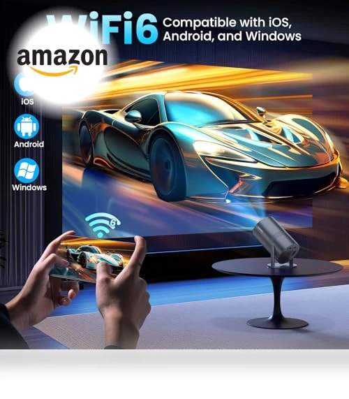 Mini Projector with WiFi and Bluetooth — Home Theater Projectors, YOWHICK