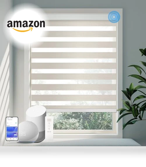 Motorized Zebra Blinds for Indoor Windows — Window Treatments, COOLWINDS