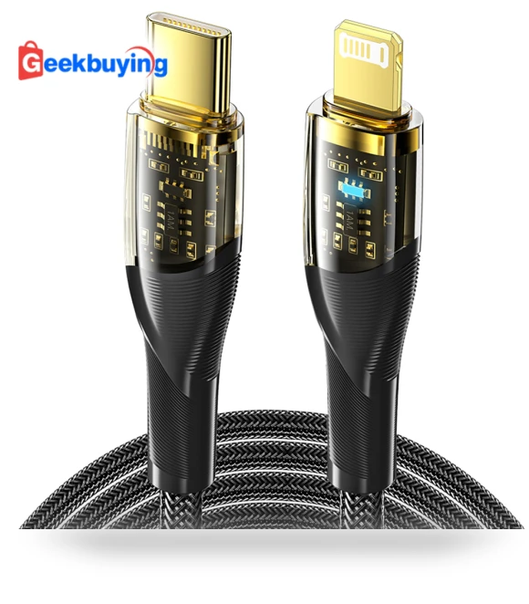 PD 30W Type C to Lightning Charging Cable with LED Light — Cables, ESSAGER