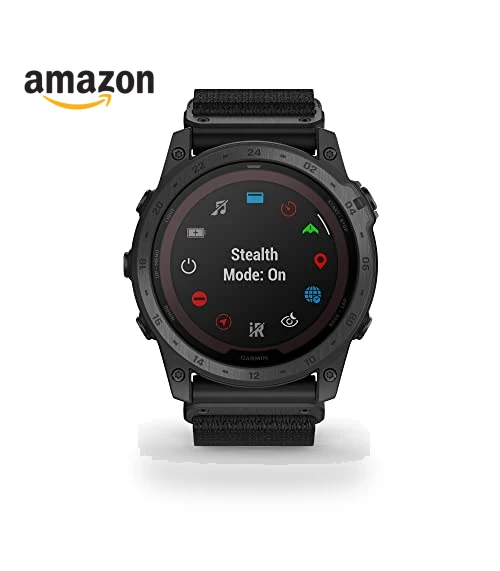 Rugged Tactical GPS Watch with Solar Charging — Smartwatches, Garmin