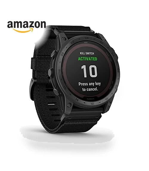 Rugged Tactical GPS Watch with Solar Charging — Smartwatches, Garmin