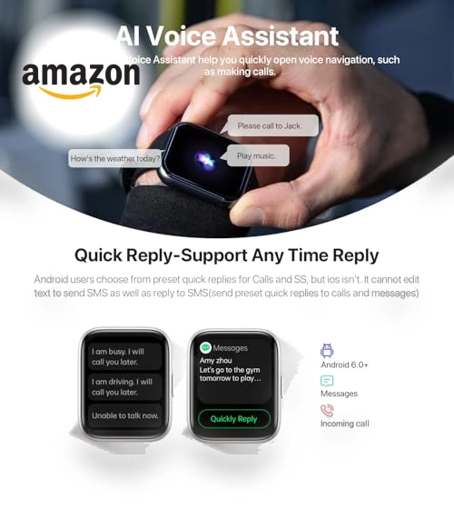 Smart Watch with Bluetooth Calling and Health Tracking — Smartwatches, JeeJTek