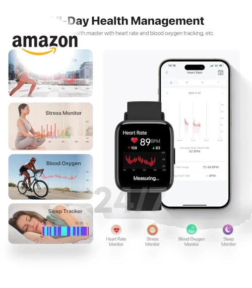 Smart Watch with Bluetooth Calling and Health Tracking — Smartwatches, JeeJTek
