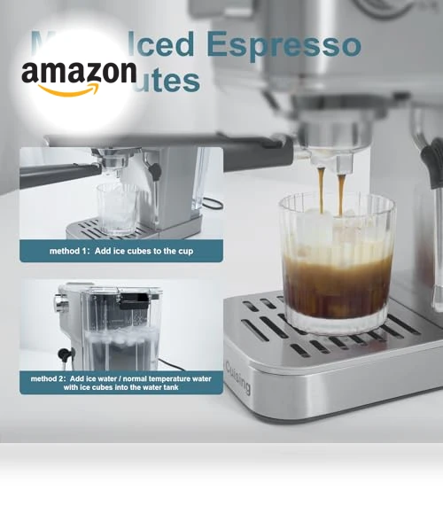 Touch Screen Espresso Maker with Steam Milk Frother — Coffee & Espresso Combos, URintells Cuising