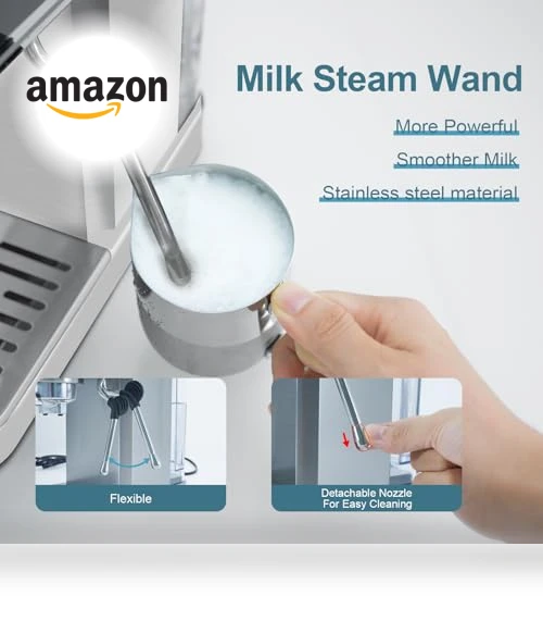 Touch Screen Espresso Maker with Steam Milk Frother — Coffee & Espresso Combos, URintells Cuising