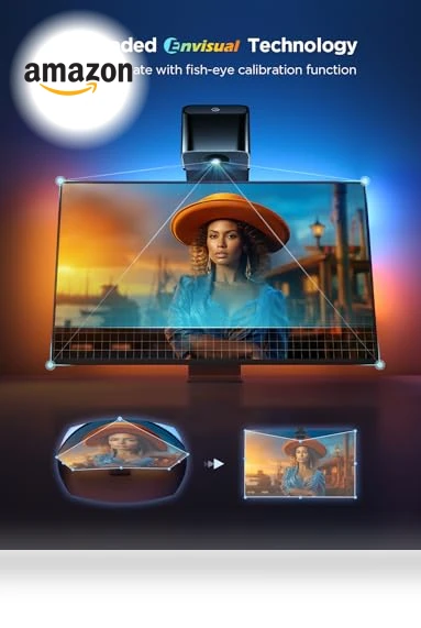 TV Backlight with Fish-Eye Correction Function — Immersive Viewing, Govee