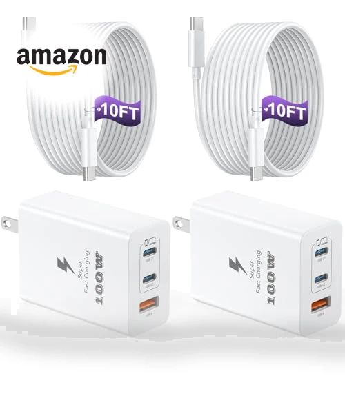 100W 3-Port GaN Fast Charger with 10ft USB C Cable — Chargers, Shenzhen Xihuida Electronics Co., Ltd.