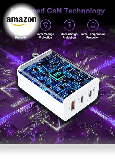 100W 3-Port GaN Fast Charger with 10ft USB C Cable — Chargers, Shenzhen Xihuida Electronics Co., Ltd.