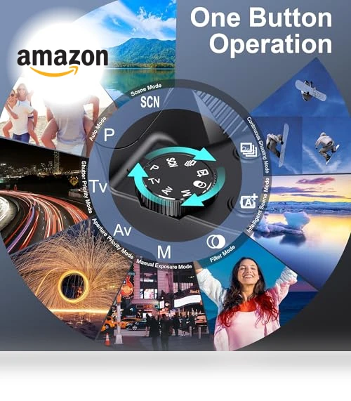 12X Optical Zoom 4K Digital Camera with WiFi & App Control — Professional DSLR Cameras, MAXKERUN