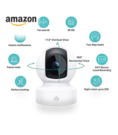 2K QHD Security Camera Pan/Tilt — Smart Home Security, TP-Link