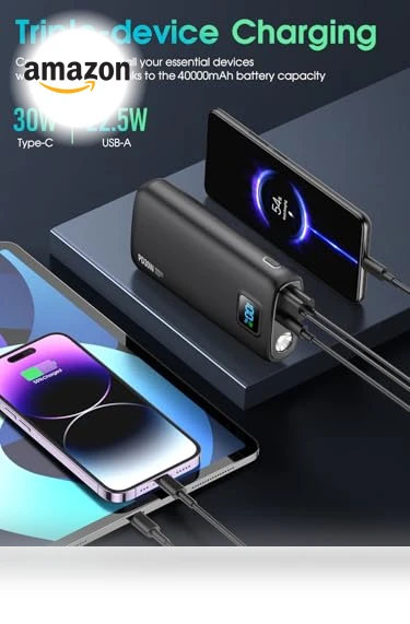 40000mAh Power Bank with PD 30W and QC 4.0 Quick Charging — Chargers, Jiangxi Xionel Electronic Technology Co., Ltd.