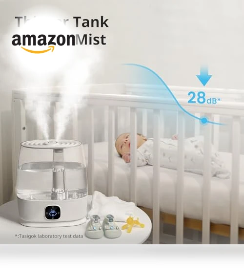 6L Cool and Warm Mist Air Humidifier — Air Moisture Control, Tasigok