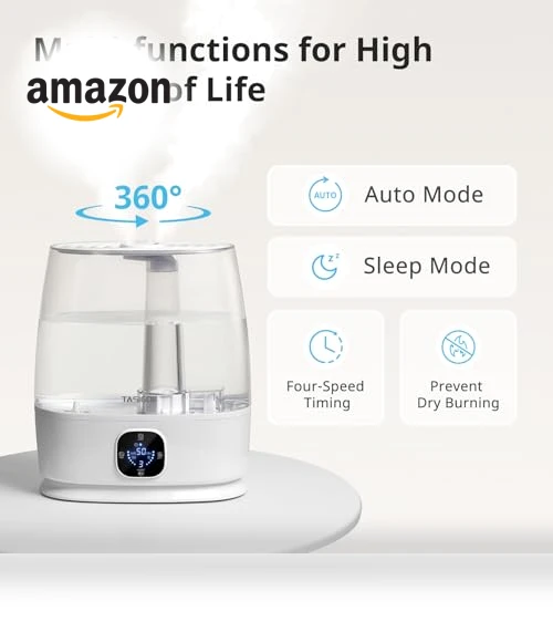 6L Cool and Warm Mist Air Humidifier — Air Moisture Control, Tasigok