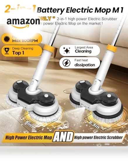 Cordless Electric Mop and Scrubber — Sweepers, qimedo