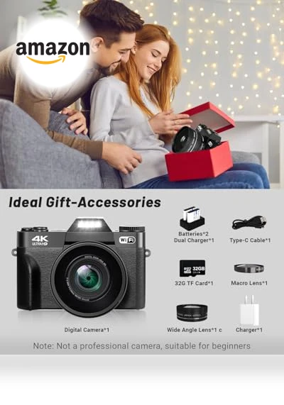 Digital Camera for Photography 4K 56MP Vlogging Camera — Video Cameras, VJIANGER