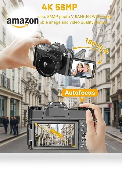 Digital Camera for Photography 4K 56MP Vlogging Camera — Video Cameras, VJIANGER