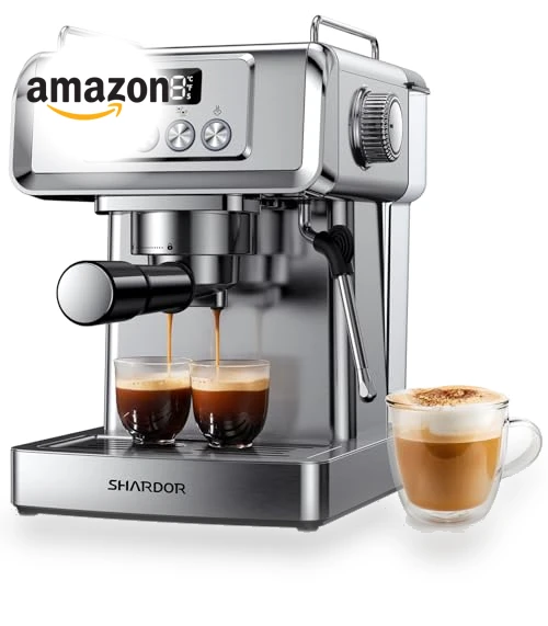 Espresso Machine with Milk Frother Steam Wand — Coffee & Espresso Combos, SHARDOR